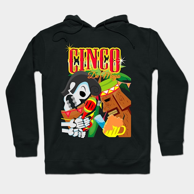 cinco de mayo skull party Hoodie by osvaldoport76